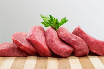 Raw beef tasty meat on the desk