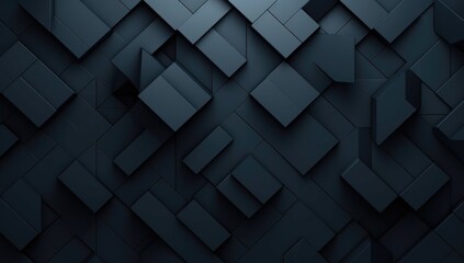 depiction of abstract shapes in dark colors