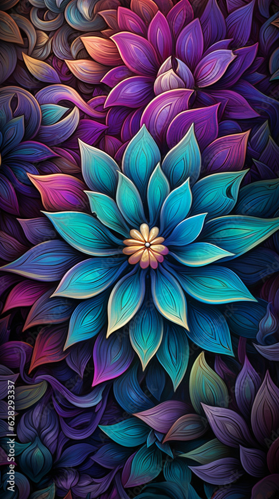 Sticker hd video wallpaper with floral art