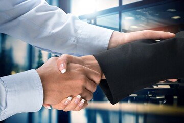 Businessmen handshake, greeting business cooperation
