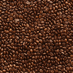 coffee beans texture seamless pattern background