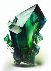 Green tourmaline, stone, gemstone, green stone, generated by ai