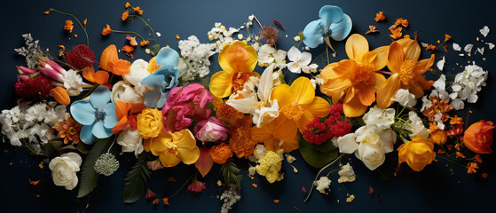 collage of flowers made with AI generative technology