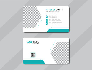 Modern business card template, Professional Business Card Design, Creative Business Card Design, Creative And Clean Business Card Template, Vector Illustration.