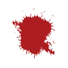 Red ink splatter in vector