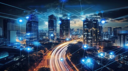 Obraz premium Edge Computing, explore the benefits and challenges of edge computing in enhancing real - time data processing and reducing latency
