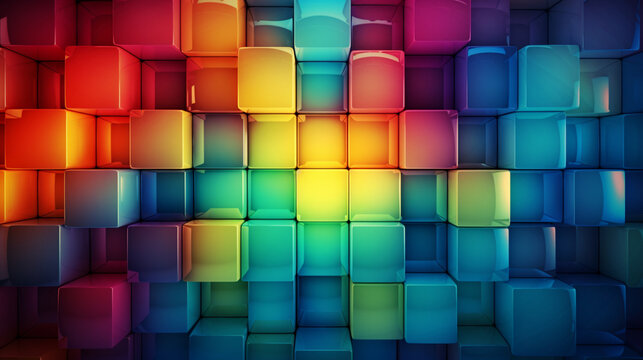Colorful Paper Background Of Colored Square Shapes Stock Photo, Picture and  Royalty Free Image. Image 15958276.