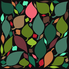 seamless background with leaves