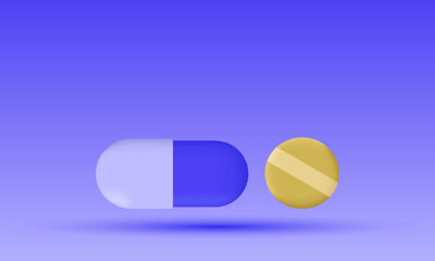 unique pills vector icon 3d symbols isolated on background.3d design cartoon style. 