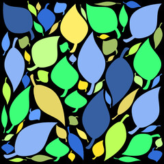 seamless background with leaves