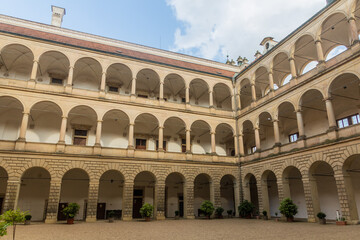 Fototapeta na wymiar Courtyard of Litomysl renaissance palace, Czech Republic