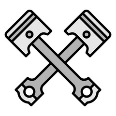 Illustration of Car Pistons Filled Icon