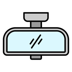 Illustration of Rearview Mirror Filled Icon