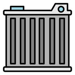 Illustration of Radiator Filled Icon
