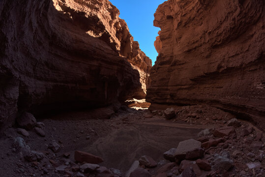 The Pit beneath Johnson Falls, currently dry, which is below Johnson Point at Marble Canyon in Glen Canyon Recreation Area Arizona.