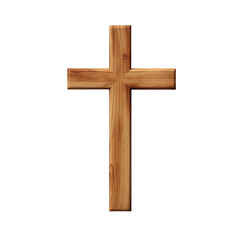 wooden cross isolated on transparent background, Wooden Crucifix
