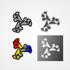 natural traditional triangle logo design