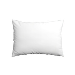 Simple white pillow on isolated transparent background