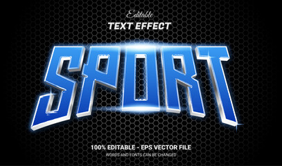 Sport 3d editable text effect