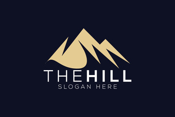 Minimal and Trendy hill Logo design vector template