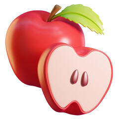 3d apple fruit illustration