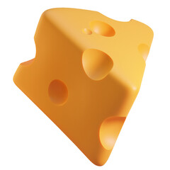 3d cheese illustration