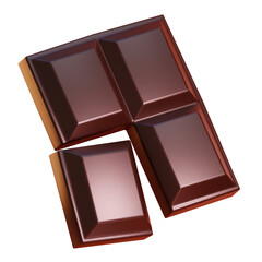 3d chocolate bar illustration