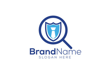 Trendy and Professional job searching logo design vector template