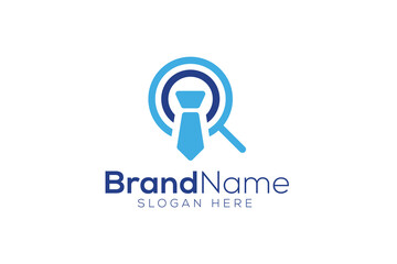 Trendy and Professional job searching logo design vector template
