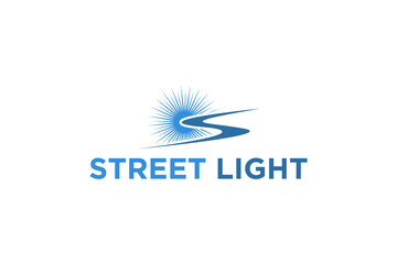 Sun light effect logo design modern technology icon symbol