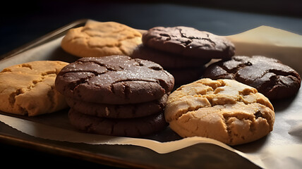chocolate and white cookies