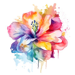 Obraz na płótnie Canvas watercolor flower painting