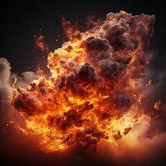 A flaming explosion. Generative AI. 