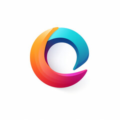 A colorful circle with white background