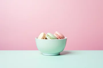 Papier Peint photo autocollant Macarons Colourful dessert on a clean background
