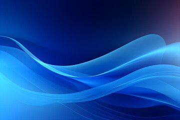 abstract blue wave background, AI generate