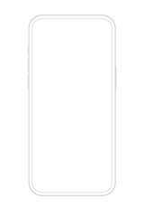 outline smartphone screen transparent png