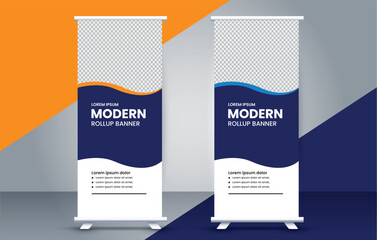 business roll up banner design display standee for presentation purpose