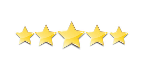 Five stars customer product rating. Vector illustration. EPS 10.