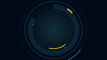 Abstract Circle and line HUD technological futuristic elements.particle data background future design.