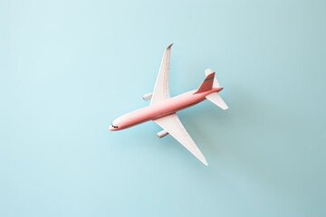 Fototapeta premium Colorful plane on a clean background