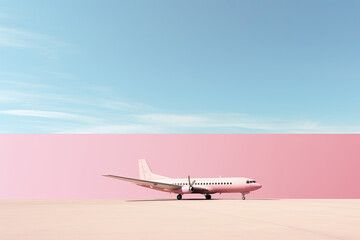 Colorful plane on a clean background