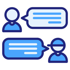  Conversation blue style icon