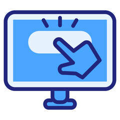 Obraz premium Ads blue style icon