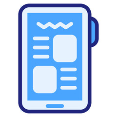  Online magazine blue style icon