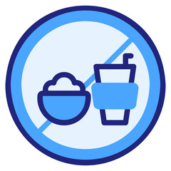 no food blue style icon