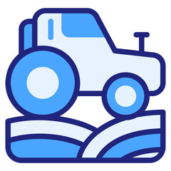  Tractor blue style icon