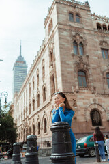 beautiful asian girl traveling alone