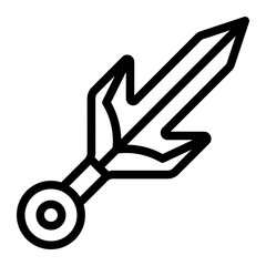 kunai line icon