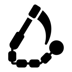 kusarigama glyph icon